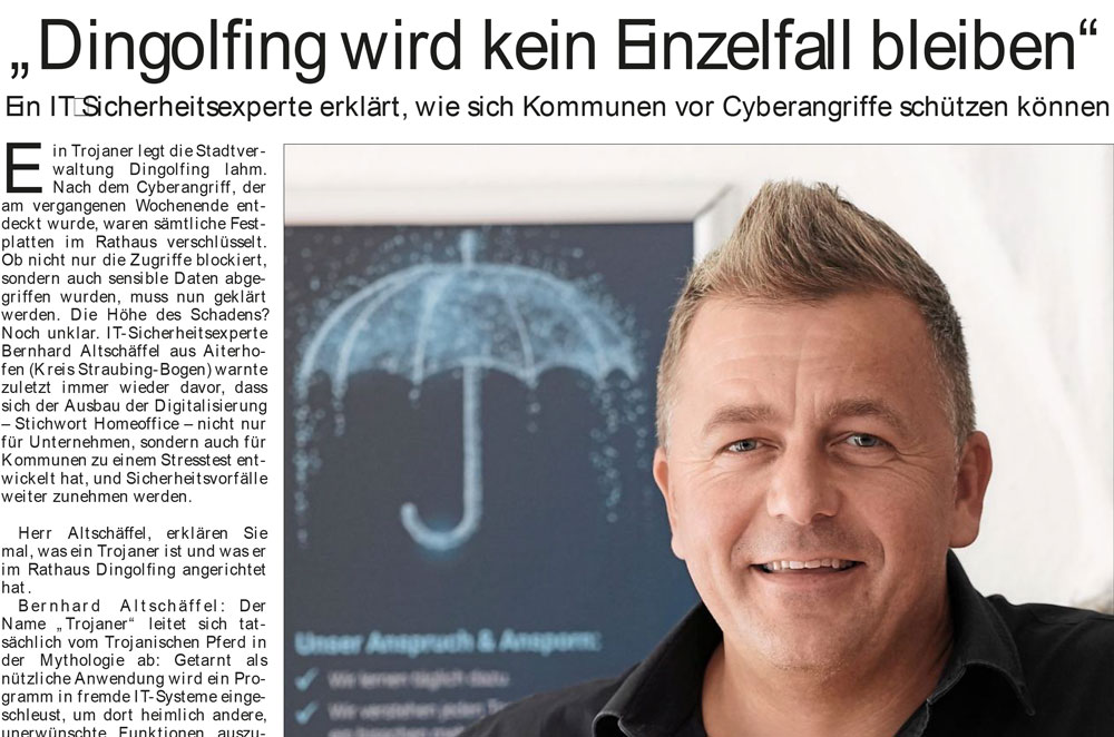 Zeitungsartikel Hackerangriffe nehmen massiv zu